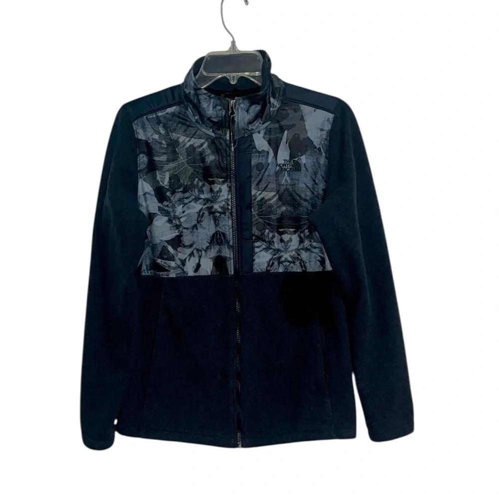 The North Face 200 Tundra Denali fleece jacket in Blue floral camo Size M - Picture 3 of 12